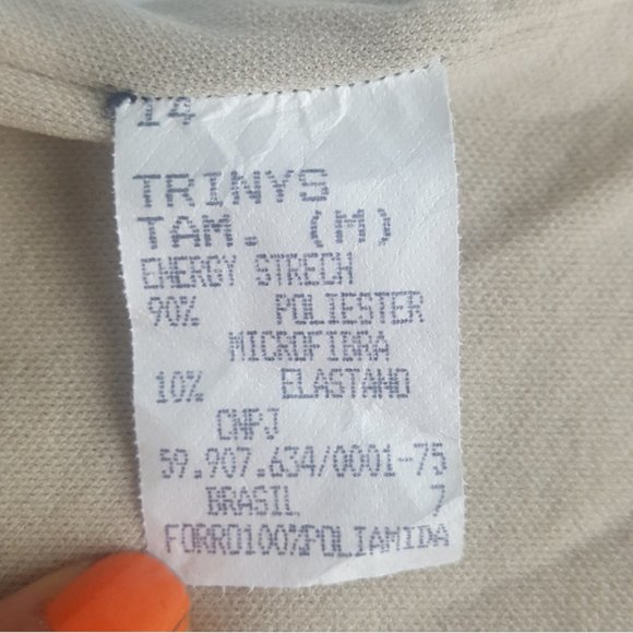 Swimsuit with Cap by Trinys Brazilian Made size M BLACK w/ circles pattern - Picture 11 of 12